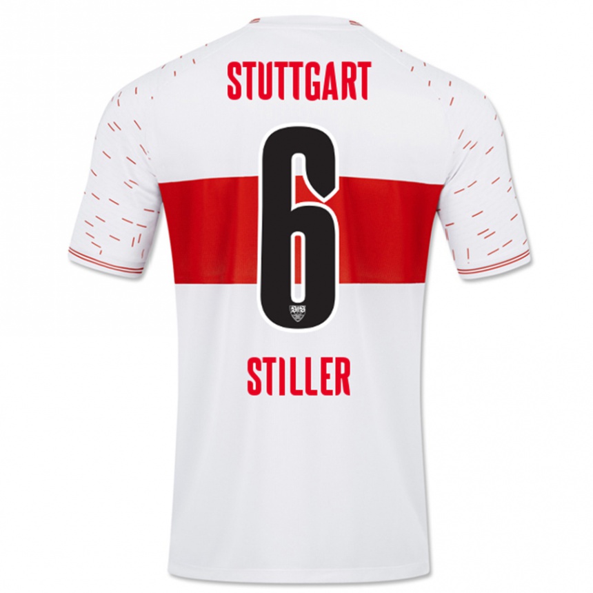 Women Football Angelo Stiller #6 White Home Jersey 2023/24 T-Shirt