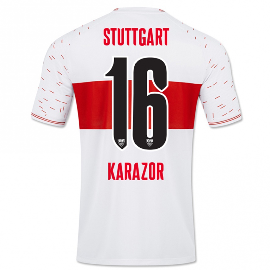 Women Football Atakan Karazor #16 White Home Jersey 2023/24 T-Shirt