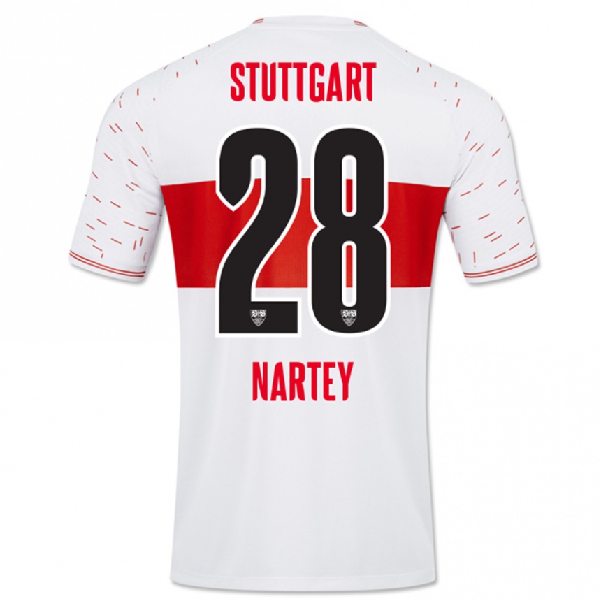 Women Football Nikolas Nartey #28 White Home Jersey 2023/24 T-Shirt