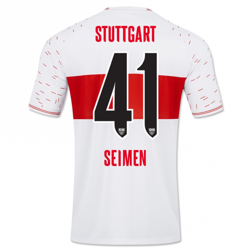 Women Football Dennis Seimen #41 White Home Jersey 2023/24 T-Shirt