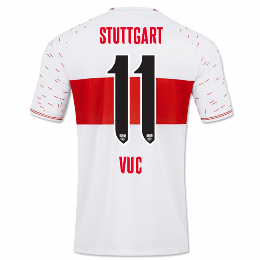 Women Football Patrick Vuc #11 White Home Jersey 2023/24 T-Shirt