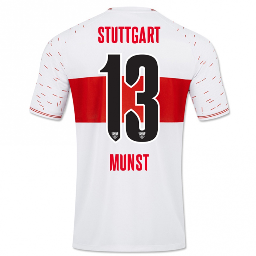 Women Football Leonhard Münst #13 White Home Jersey 2023/24 T-Shirt