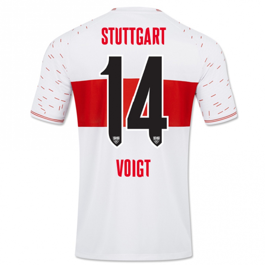 Women Football Max Voigt #14 White Home Jersey 2023/24 T-Shirt