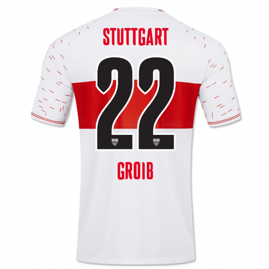 Women Football Alexander Groiß #22 White Home Jersey 2023/24 T-Shirt