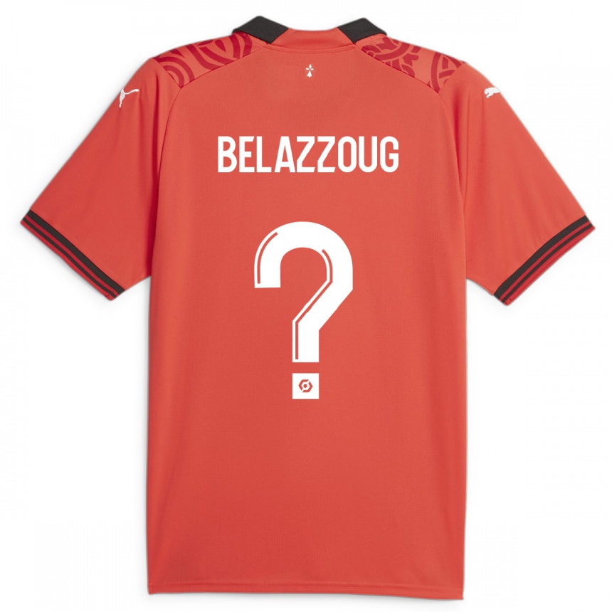 Women Football Kilian Belazzoug #0 Red Home Jersey 2023/24 T-Shirt