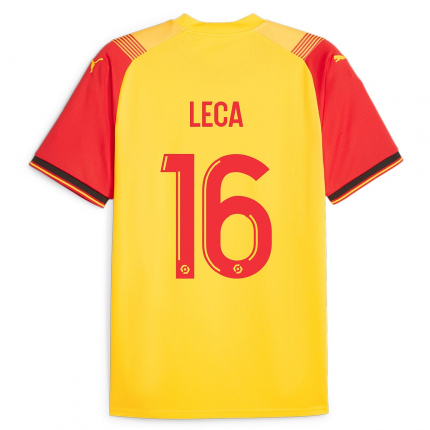 Women Football Jean-Louis Leca #16 Yellow Home Jersey 2023/24 T-Shirt