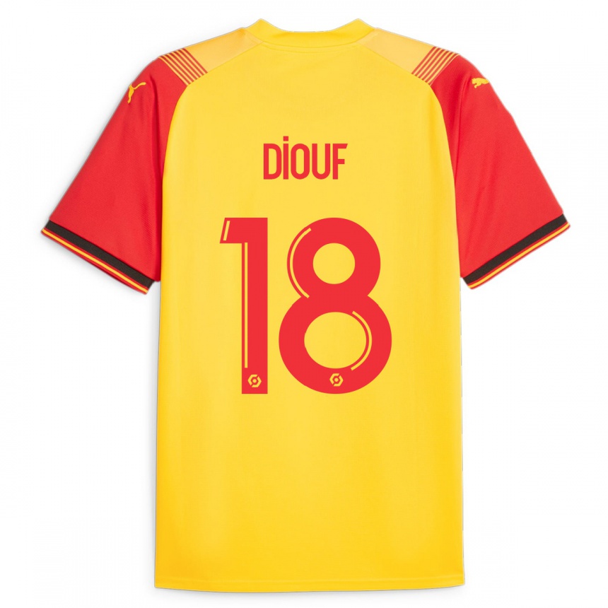 Women Football Andy Diouf #18 Yellow Home Jersey 2023/24 T-Shirt