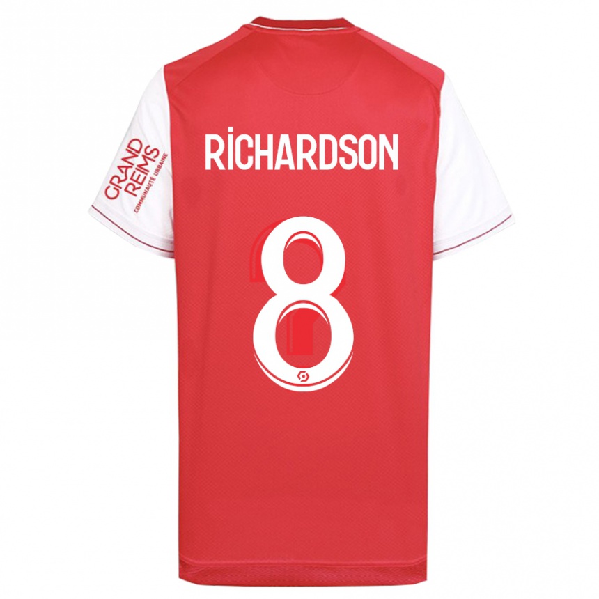 Women Football Amir Richardson #8 Red Home Jersey 2023/24 T-Shirt