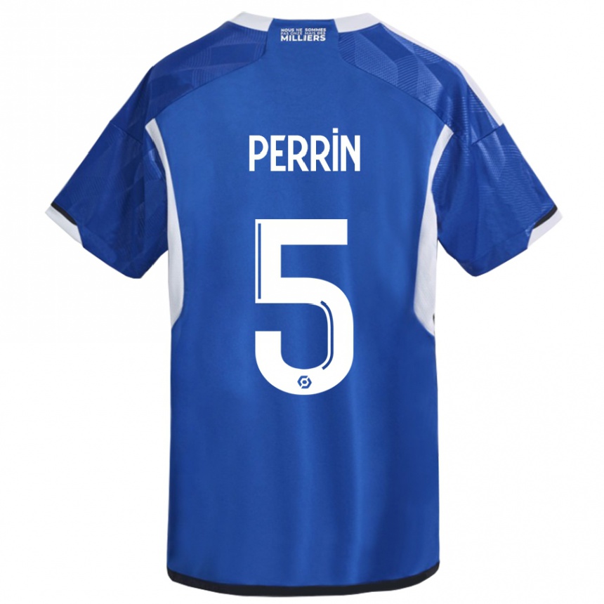 Women Football Lucas Perrin #5 Blue Home Jersey 2023/24 T-Shirt