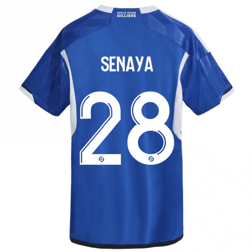 Women Football Marvin Senaya #28 Blue Home Jersey 2023/24 T-Shirt