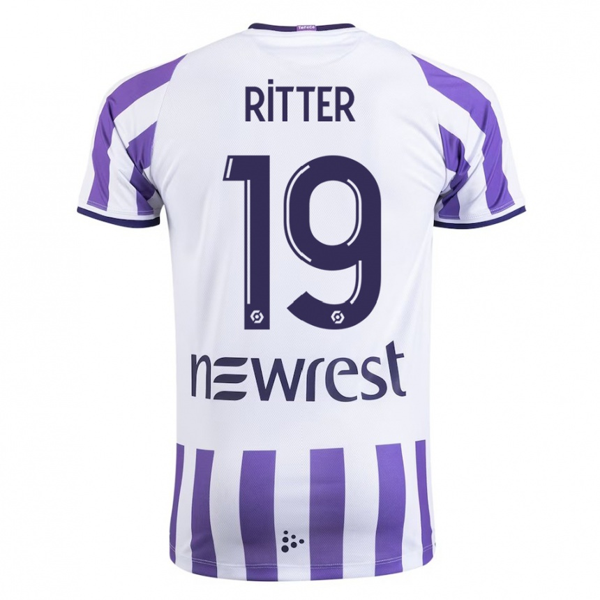 Women Football Morgane Ritter #19 White Home Jersey 2023/24 T-Shirt