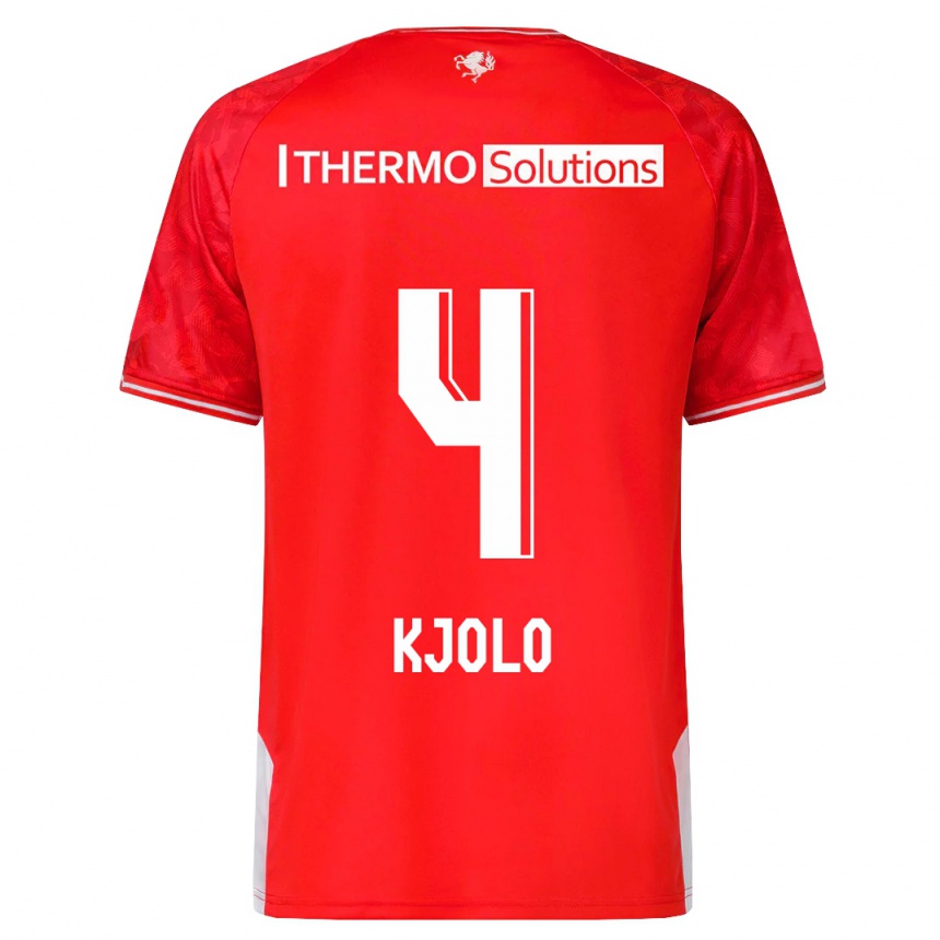 Women Football Mathias Kjølø #4 Red Home Jersey 2023/24 T-Shirt