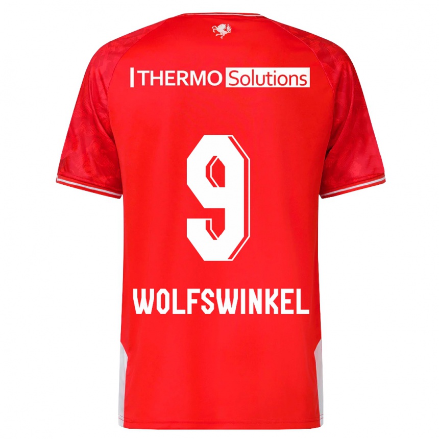 Women Football Ricky Van Wolfswinkel #9 Red Home Jersey 2023/24 T-Shirt