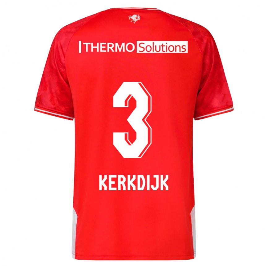 Women Football Danique Kerkdijk #3 Red Home Jersey 2023/24 T-Shirt