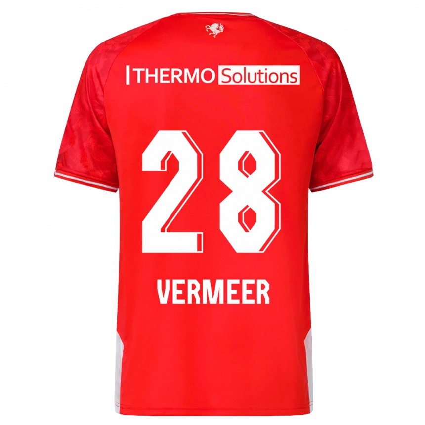 Women Football Sofie Rianne Vermeer #28 Red Home Jersey 2023/24 T-Shirt