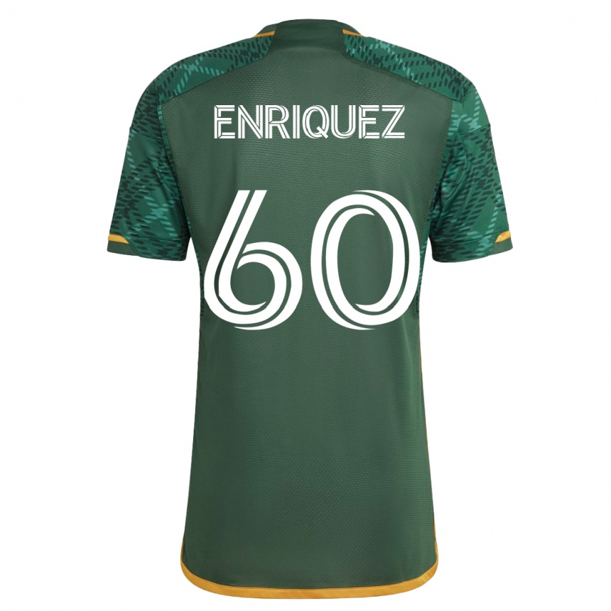 Women Football Victor Enriquez #60 Green Home Jersey 2023/24 T-Shirt