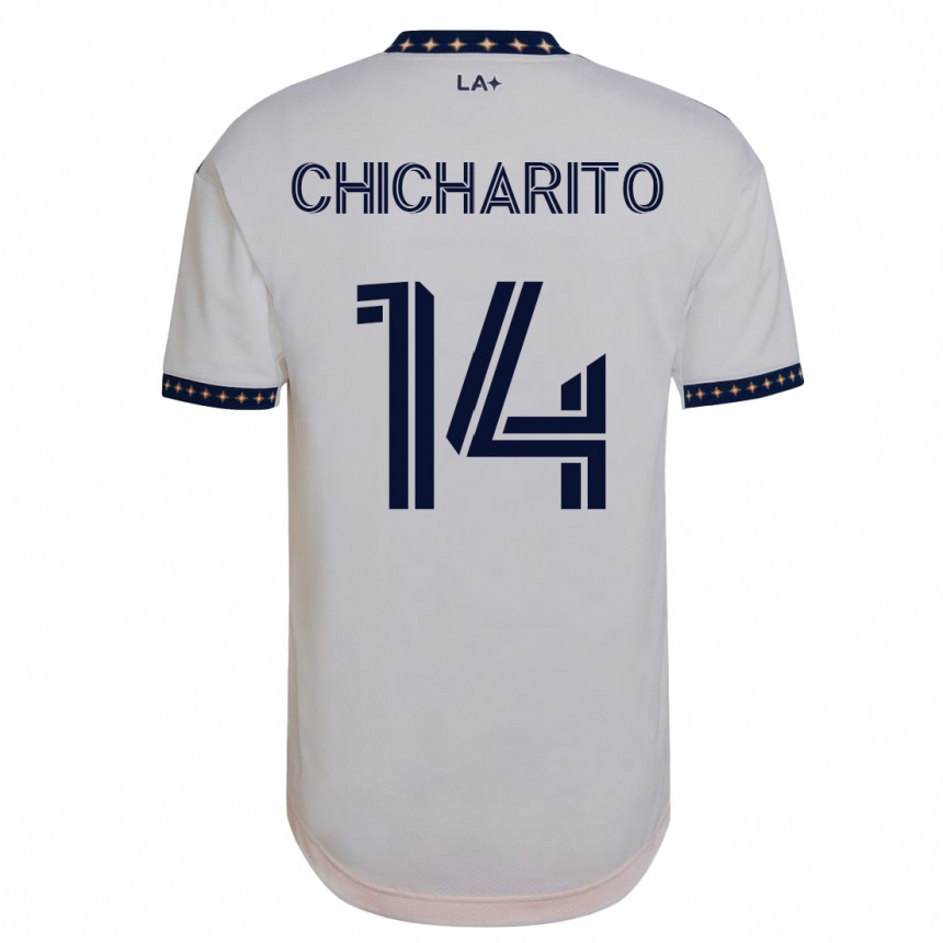 Women Football Chicharito #14 White Home Jersey 2023/24 T-Shirt