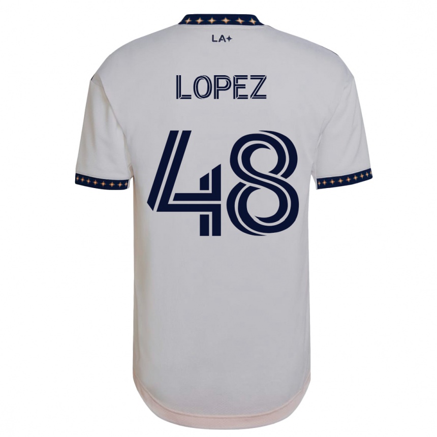 Women Football Diego López #48 White Home Jersey 2023/24 T-Shirt