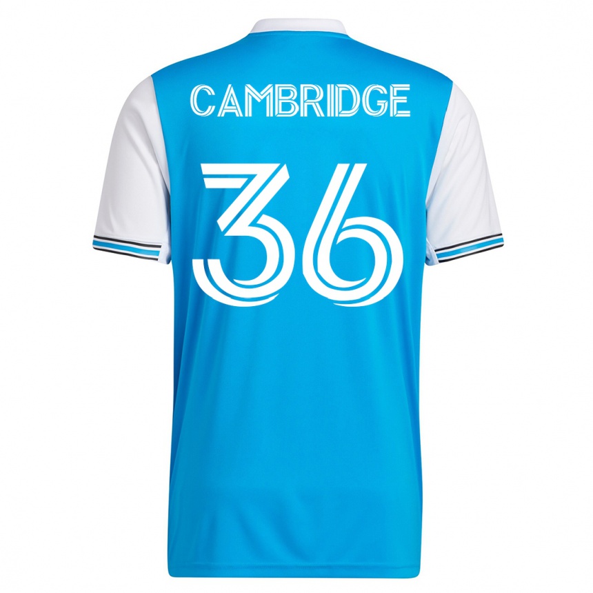 Women Football Brandon Cambridge #36 Blue Home Jersey 2023/24 T-Shirt