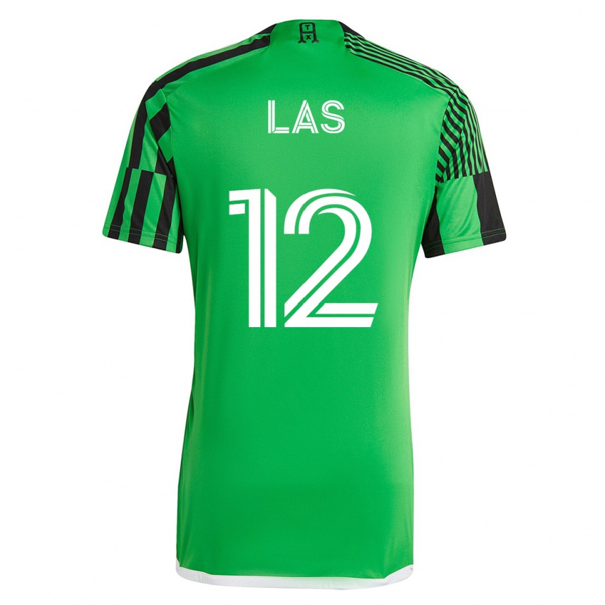 Women Football Damian Las #12 Green Black Home Jersey 2023/24 T-Shirt