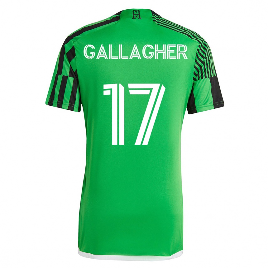 Women Football Jon Gallagher #17 Green Black Home Jersey 2023/24 T-Shirt