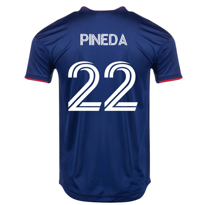 Women Football Mauricio Pineda #22 Navy Home Jersey 2023/24 T-Shirt