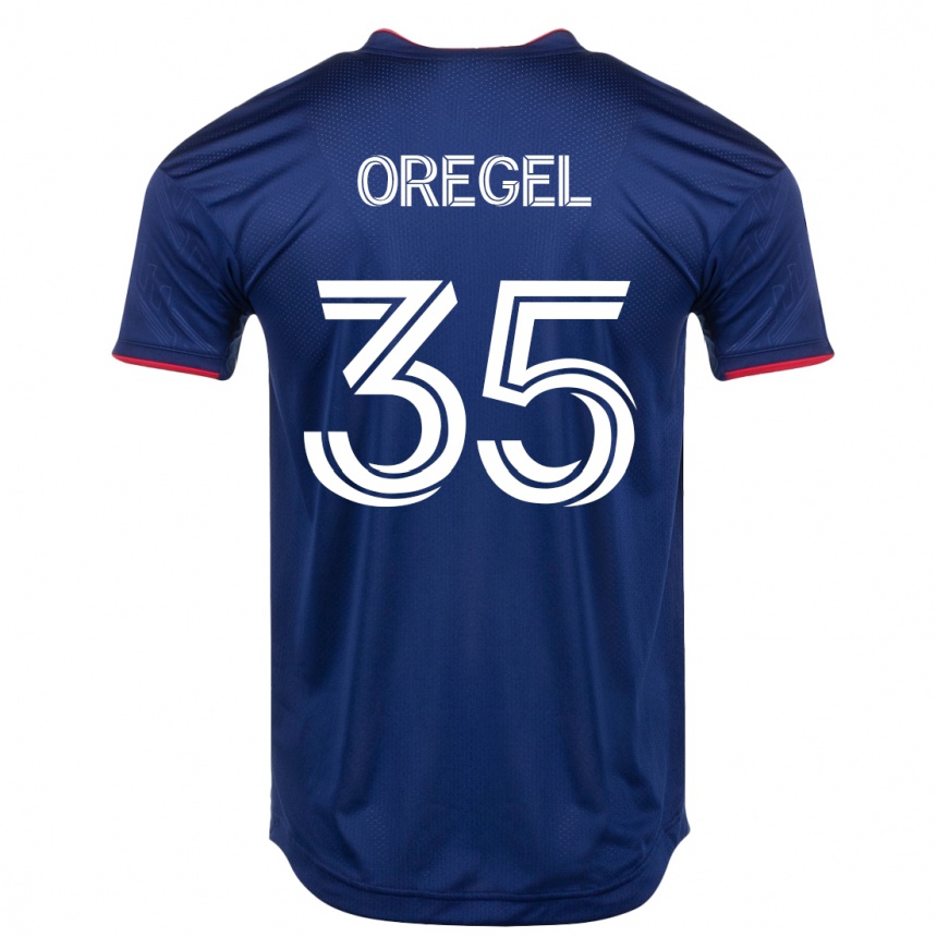 Women Football Sergio Oregel #35 Navy Home Jersey 2023/24 T-Shirt