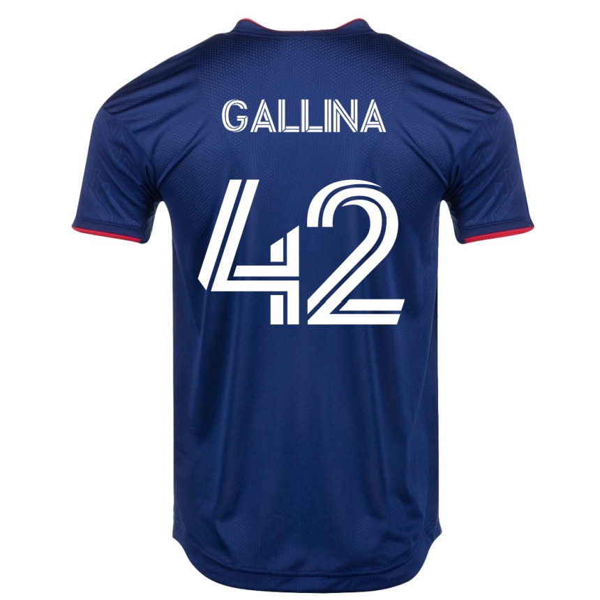 Women Football Henrique Gallina #42 Navy Home Jersey 2023/24 T-Shirt