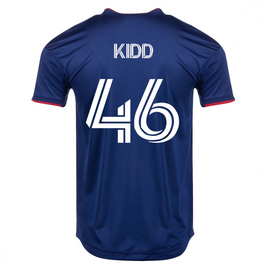 Women Football Matteo Kidd #46 Navy Home Jersey 2023/24 T-Shirt