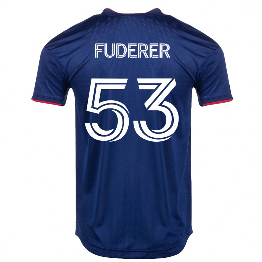 Women Football Jake Fuderer #53 Navy Home Jersey 2023/24 T-Shirt
