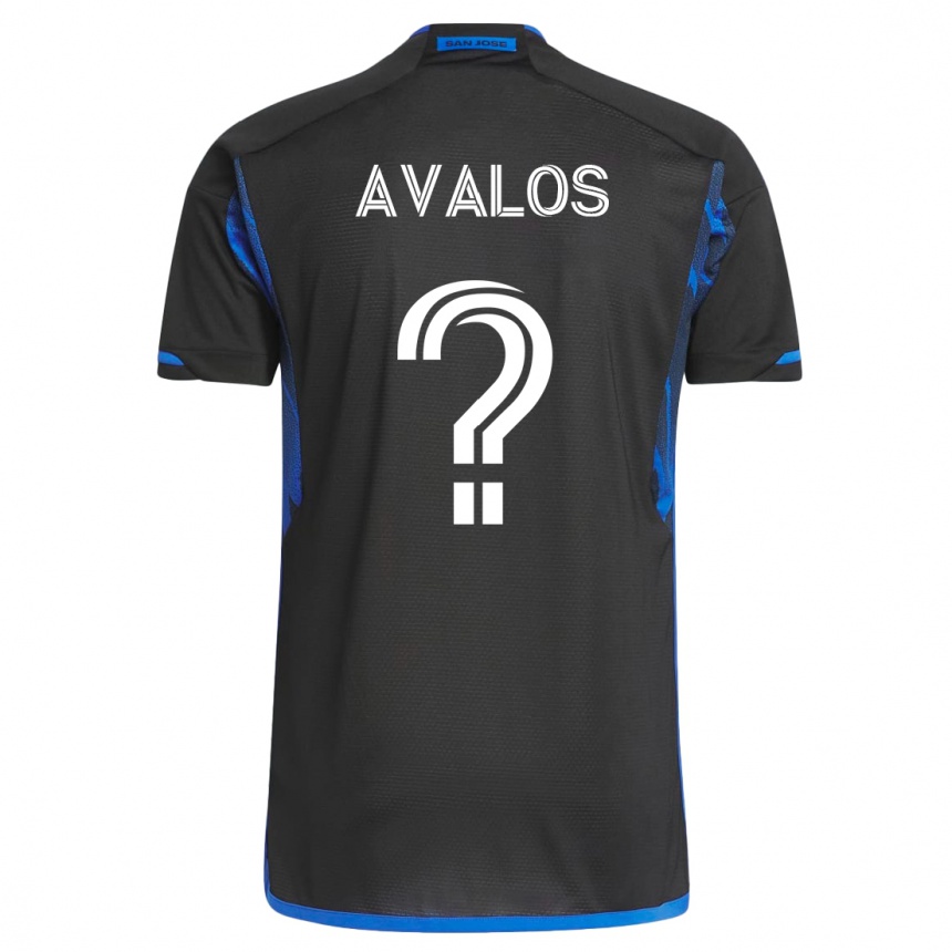 Women Football Marcelo Avalos #0 Blue Black Home Jersey 2023/24 T-Shirt