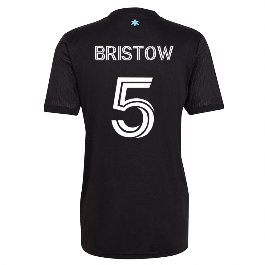 Women Football Ethan Bristow #5 Black Home Jersey 2023/24 T-Shirt
