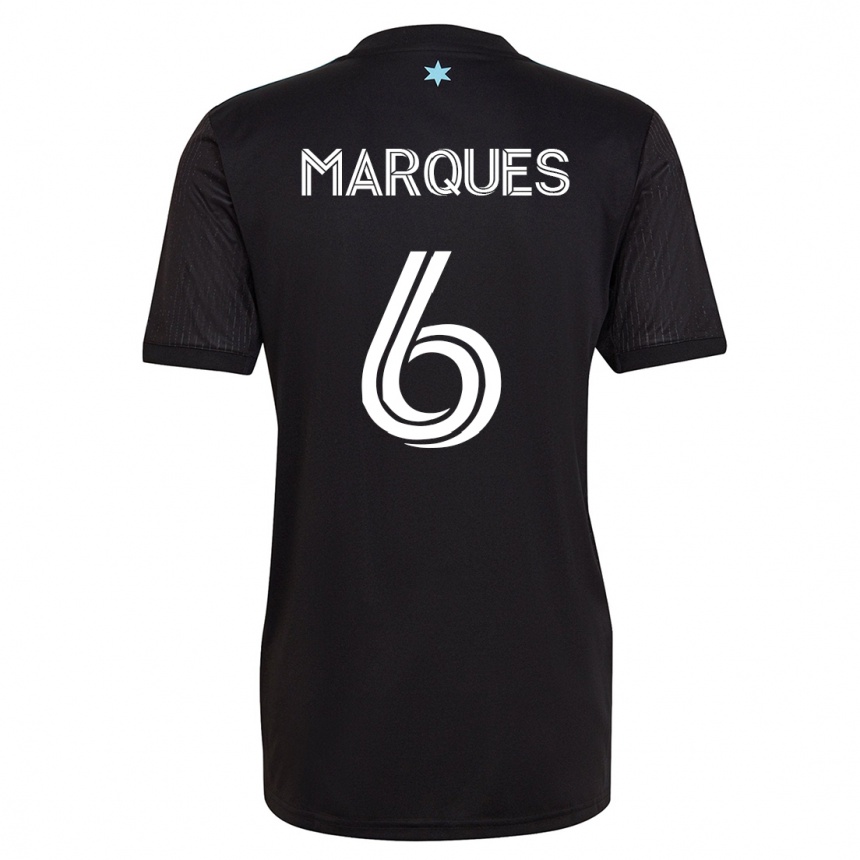 Women Football Mikael Marqués #6 Black Home Jersey 2023/24 T-Shirt