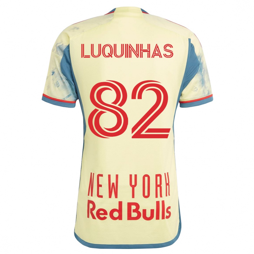 Women Football Luquinhas #82 Yellow Home Jersey 2023/24 T-Shirt