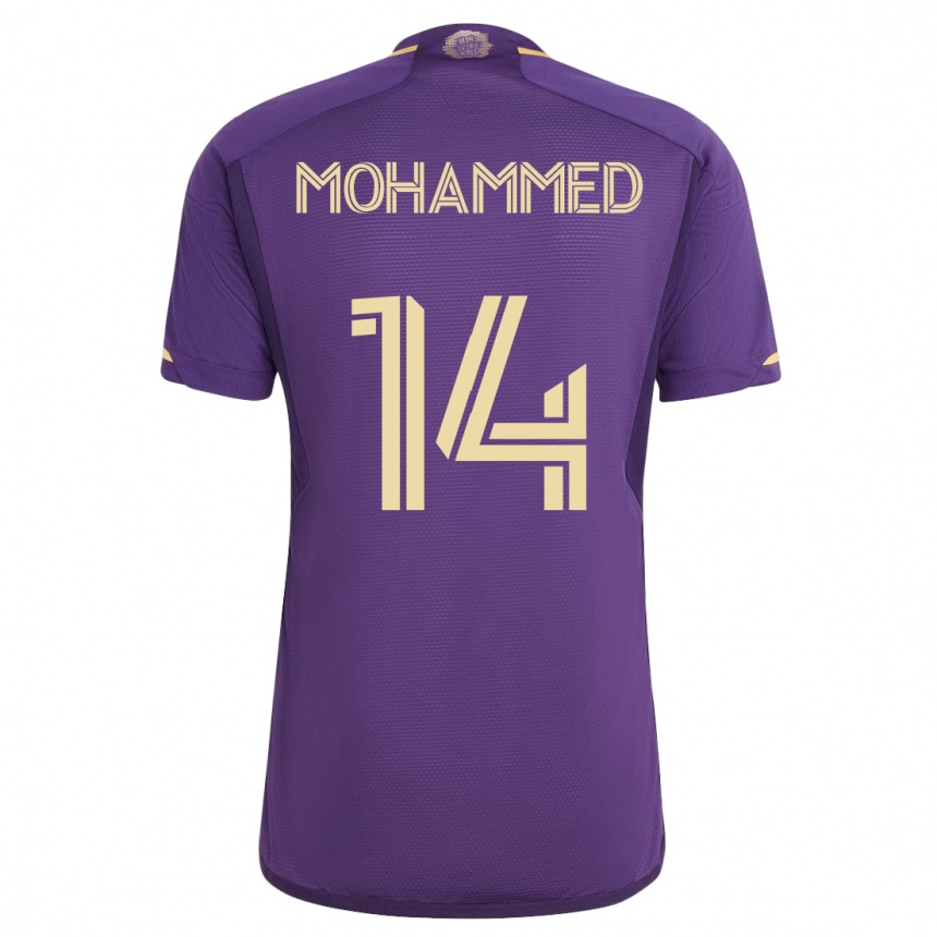 Women Football Shak Mohammed #14 Violet Home Jersey 2023/24 T-Shirt