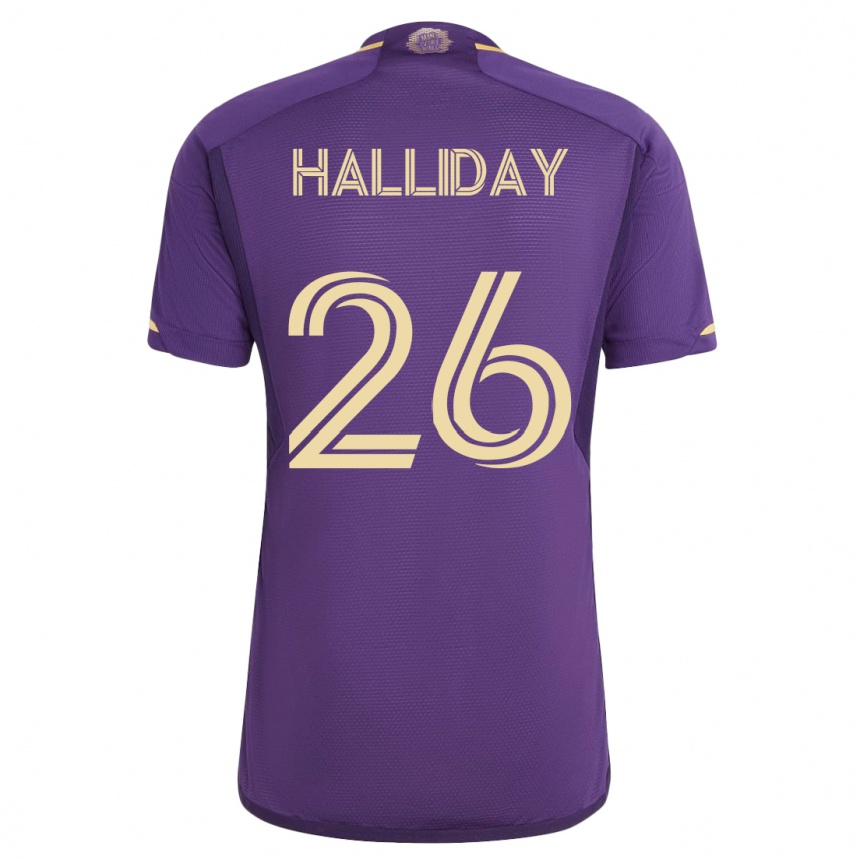 Women Football Michael Halliday #26 Violet Home Jersey 2023/24 T-Shirt