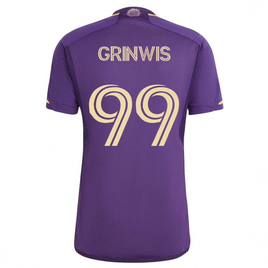 Women Football Adam Grinwis #99 Violet Home Jersey 2023/24 T-Shirt