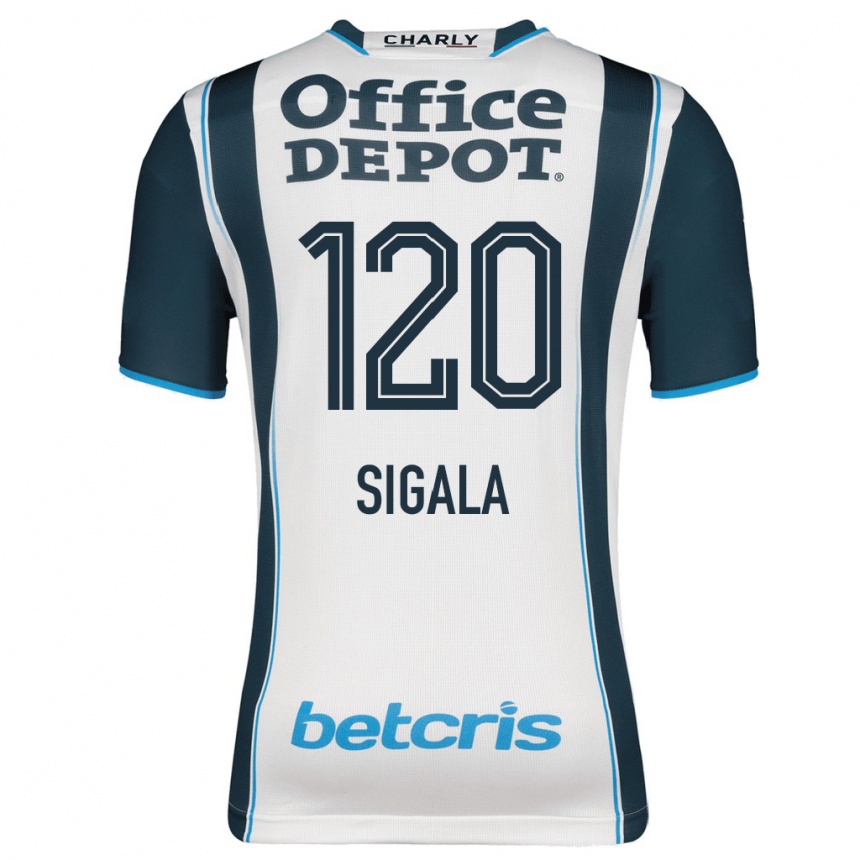 Women Football Juan Sigala #120 Navy Home Jersey 2023/24 T-Shirt