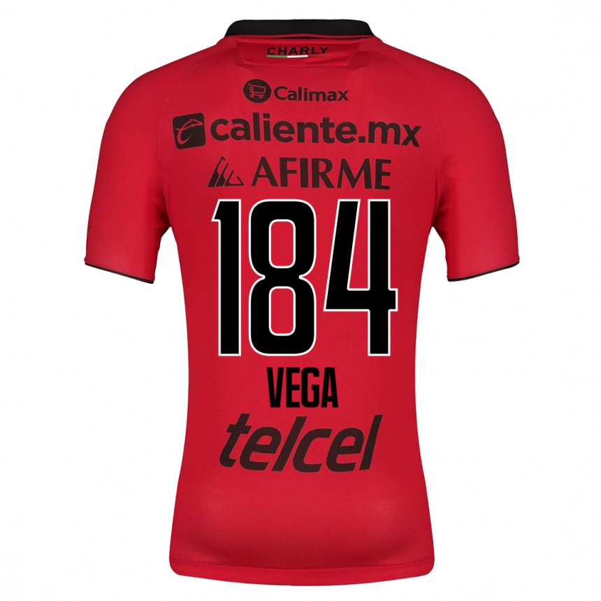Women Football Daniel Vega #184 Red Home Jersey 2023/24 T-Shirt