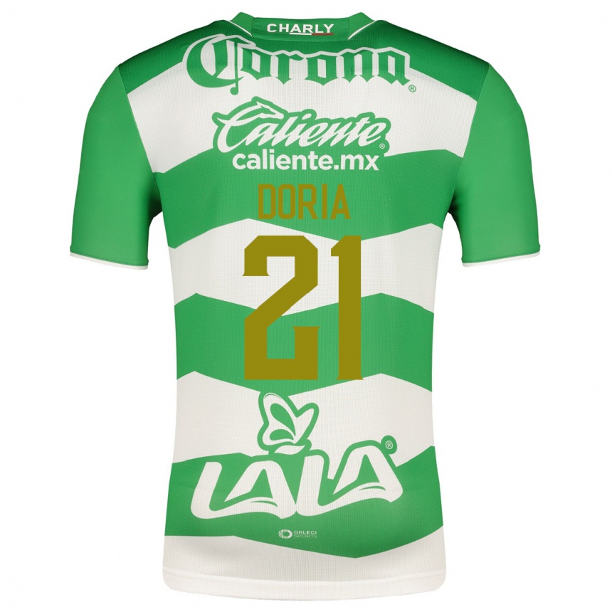 Women Football Matheus Dória #21 Green Home Jersey 2023/24 T-Shirt