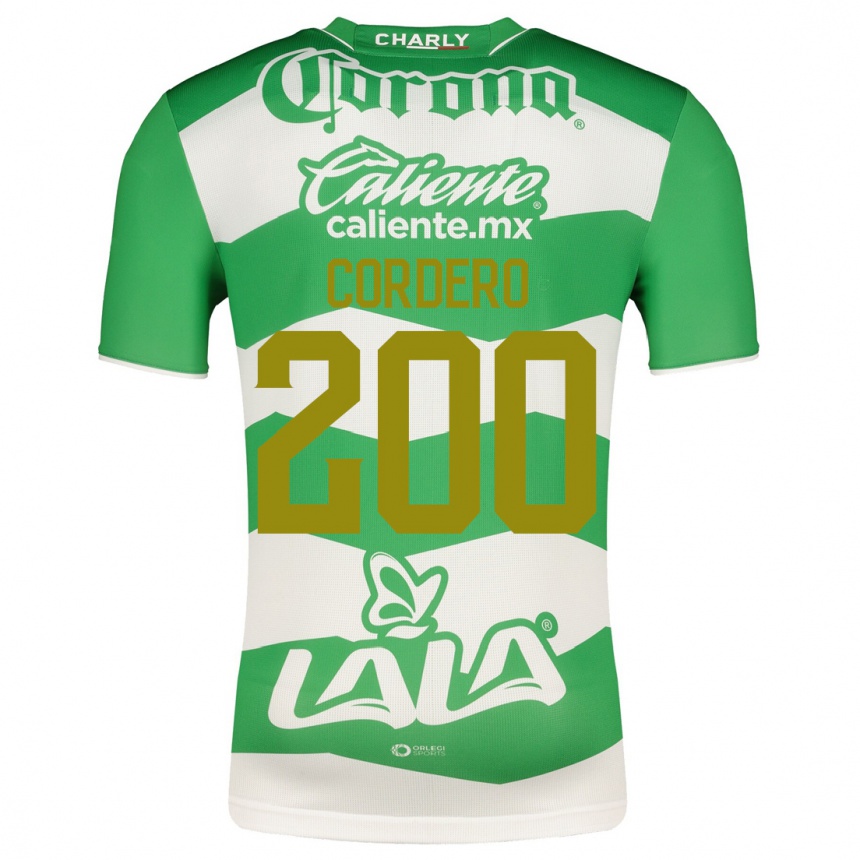 Women Football Mario Cordero #200 Green Home Jersey 2023/24 T-Shirt