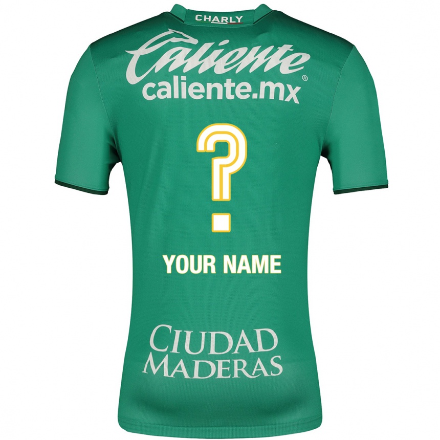 Women Football Your Name #0 Green Home Jersey 2023/24 T-Shirt