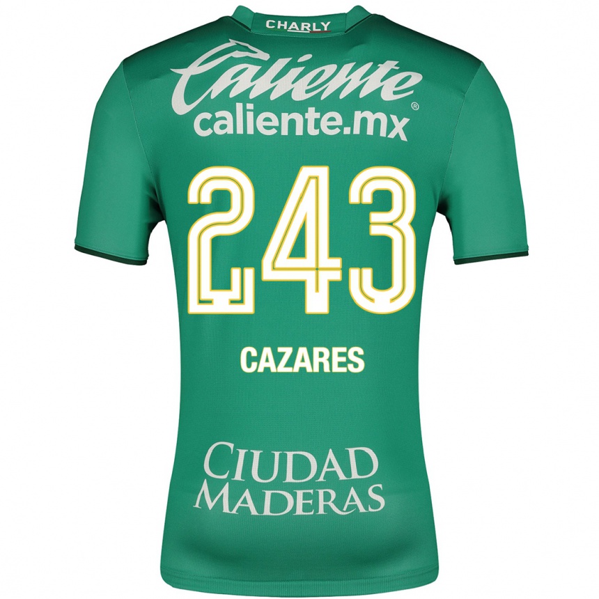 Women Football Juan Cázares #243 Green Home Jersey 2023/24 T-Shirt