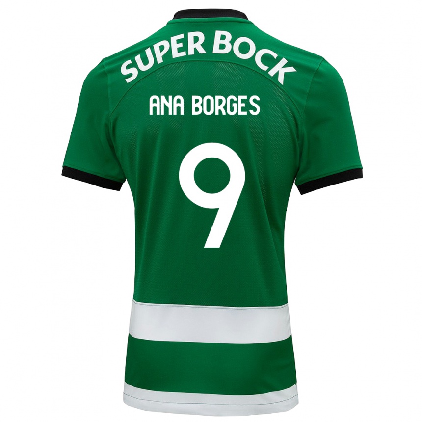 Women Football Ana Catarina Marques Borges #9 Green Home Jersey 2023/24 T-Shirt