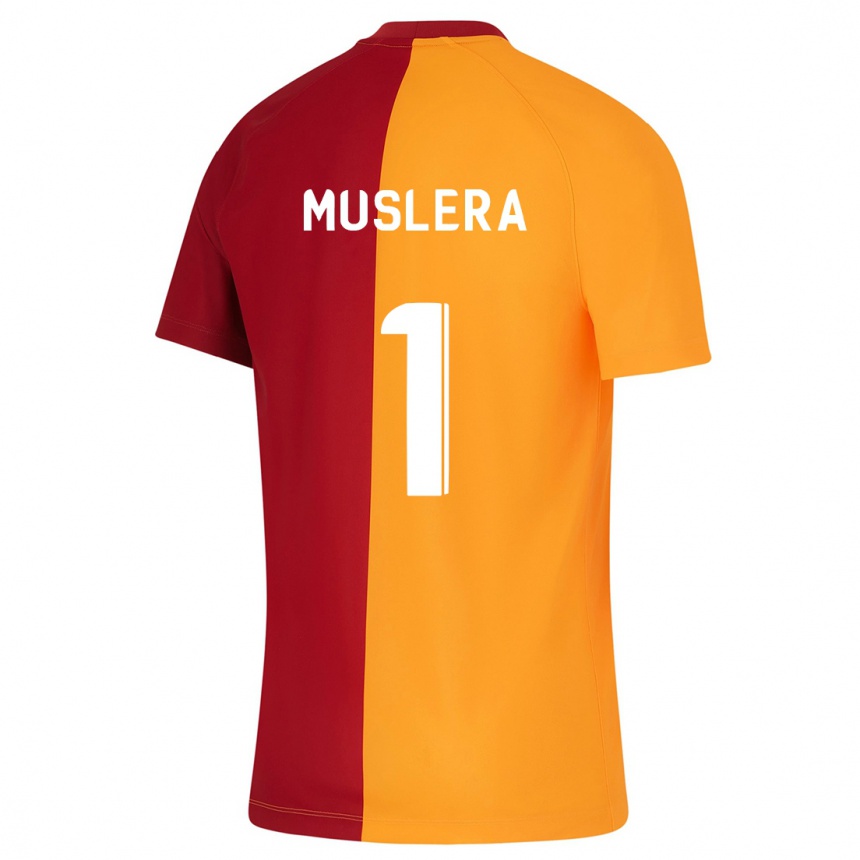 Women Football Fernando Muslera #1 Orange Home Jersey 2023/24 T-Shirt