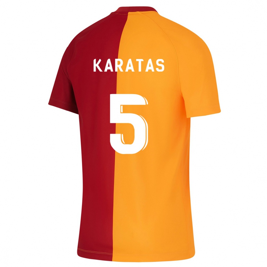 Women Football Eda Karataş #5 Orange Home Jersey 2023/24 T-Shirt