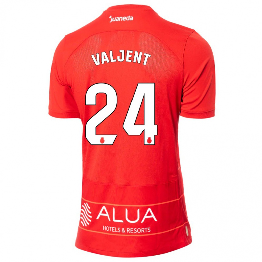 Women Football Martin Valjent #24 Red Home Jersey 2023/24 T-Shirt