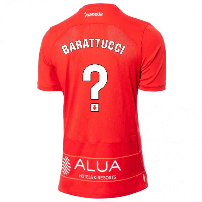 Women Football Nicolás Barattucci #0 Red Home Jersey 2023/24 T-Shirt