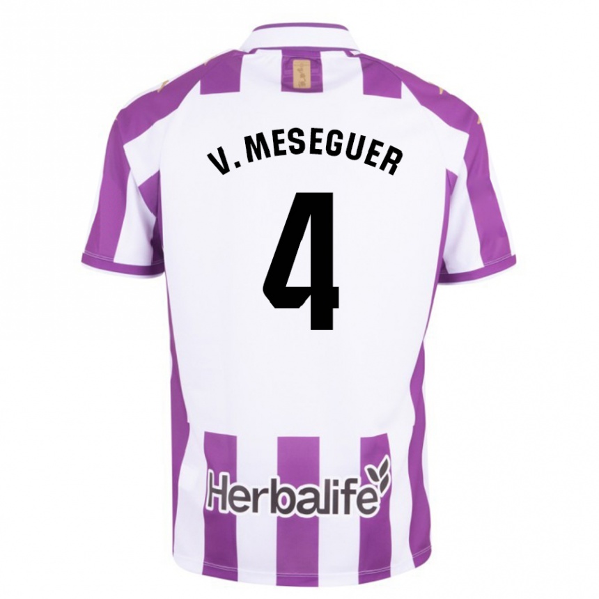 Women Football Víctor Meseguer #4 Purple Home Jersey 2023/24 T-Shirt