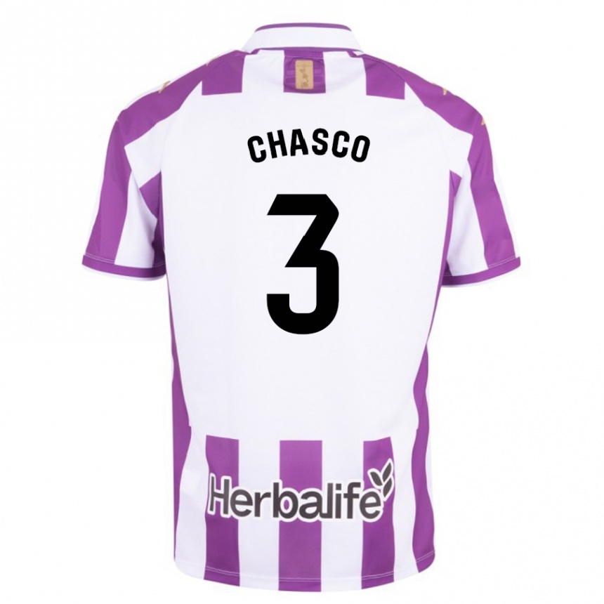 Women Football Raúl Chasco #3 Purple Home Jersey 2023/24 T-Shirt